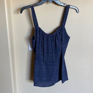 Cabi style 403 in Navy with white dot.